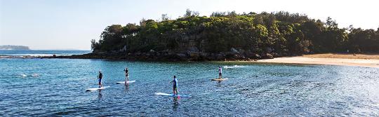 Stand up paddleboarding, Shelly Beach, Manly Stand up paddleboarding, Shelly Beach, Manly
