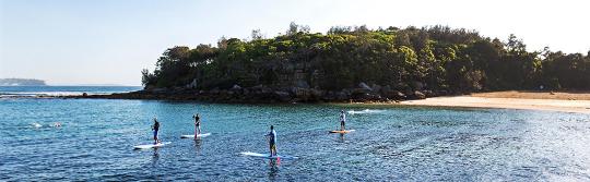 Stand up paddleboarding, Shelly Beach, Manly Stand up paddleboarding, Shelly Beach, Manly