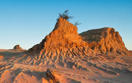 Sand and clay formations known as the Walls of China in Mungo National Park Walls of China, Mungo National Park